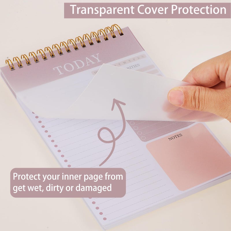 Thboxes 2 Packs To Do List Notepad, Total 208 Pages To Do List Notebook A5 Undated Daily Planner Notepad with Task Checklist Home Office School Supplies - Image 3